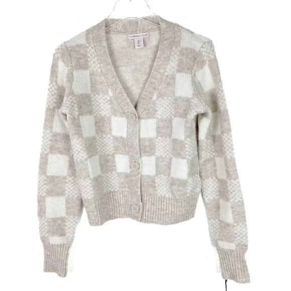 Sincerly Jules Checkered Button Up Cardigan - Picture 2 of 2